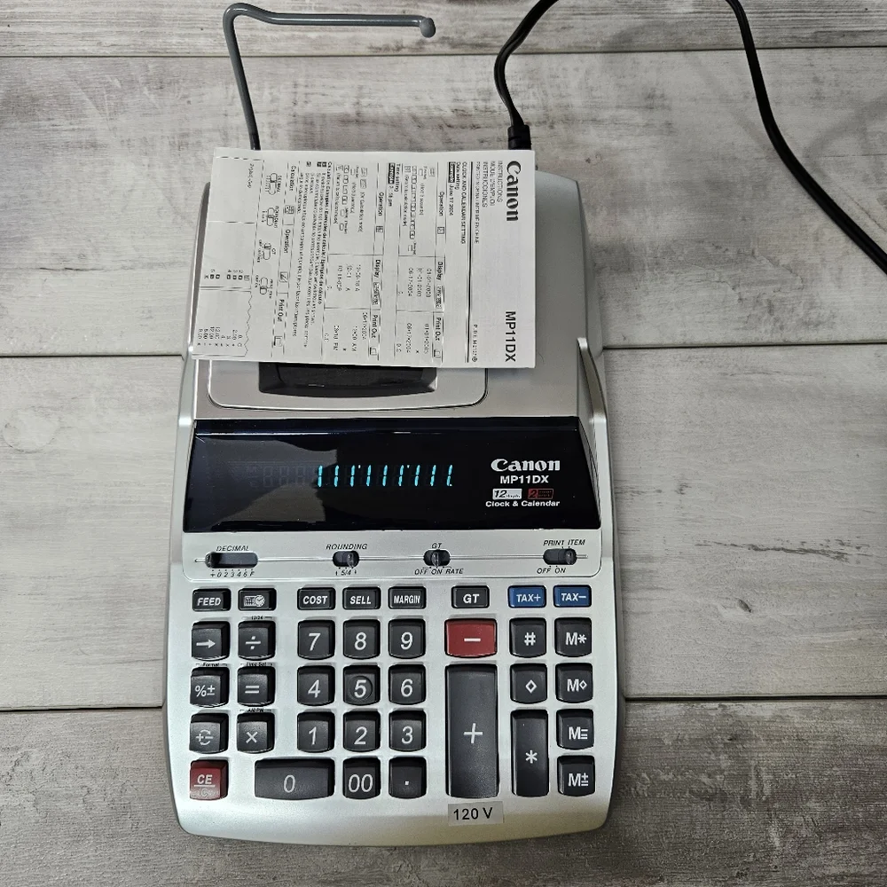 Canon MP11DX 12 Digits 2 Color Print Clock Calendar Office Calculator